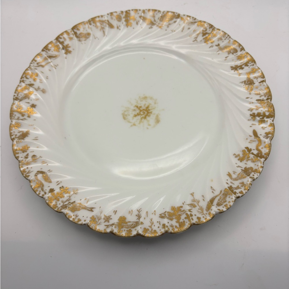 Salesman Limoges Elegant White Porcelain Plate